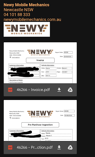 Newy Mobile Mechanics — Customer photo