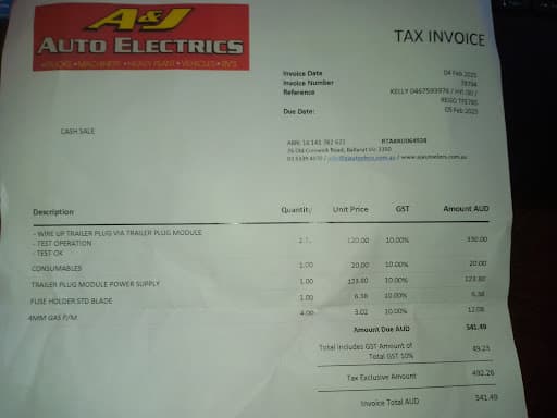 A & J Auto Electrics — Customer photo